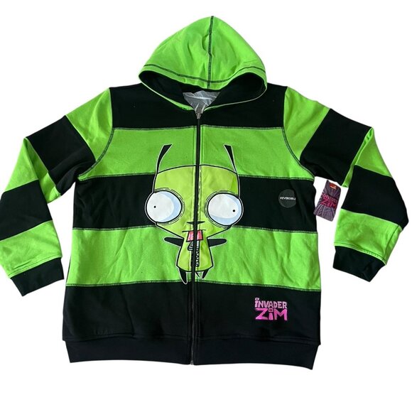 Invader Zim Gir Zip Up Hoodie. Size Women's Size XL Reversible Hoodie. - Picture 1 of 11